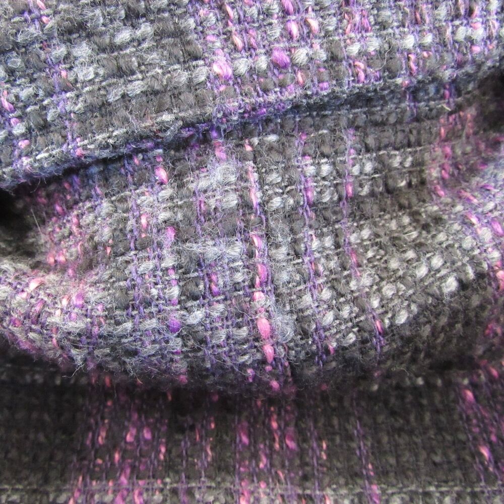 Womens Alfred Dunner Lined Purple/Pink/Blue Plaid Button Blazer Jacket Size 20W - Picture 5 of 5